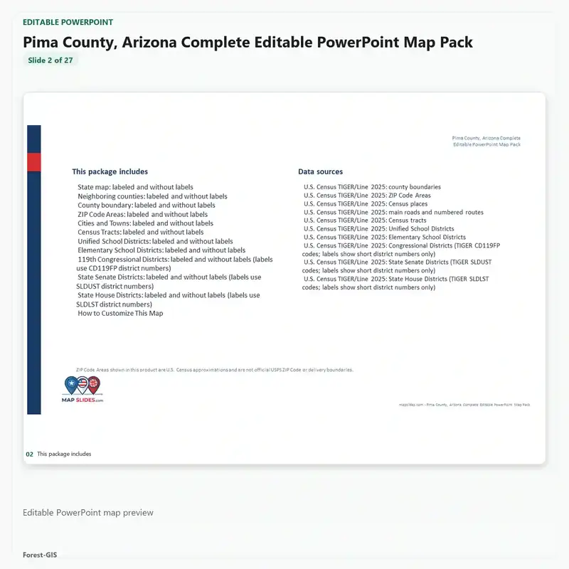 Pima County, Arizona Editable Map Pack - Image 3