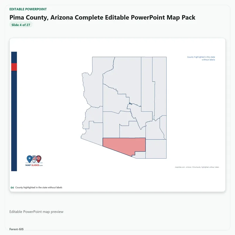Pima County, Arizona Editable Map Pack - Image 4