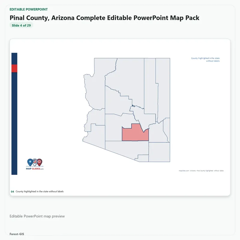 Pinal County, Arizona Editable Map Pack - Image 4