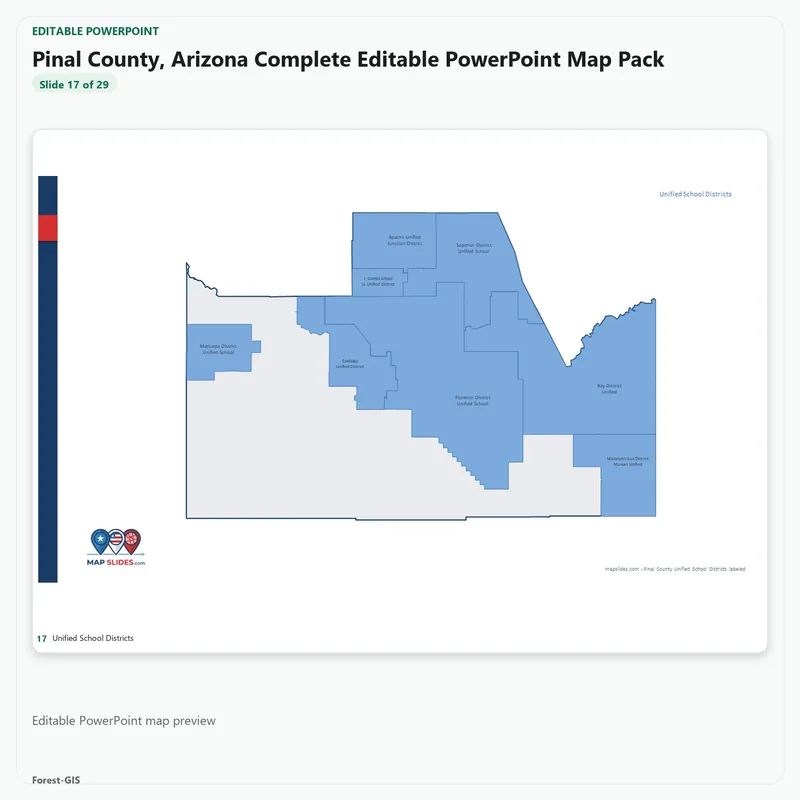Pinal County, Arizona Editable Map Pack - Image 5