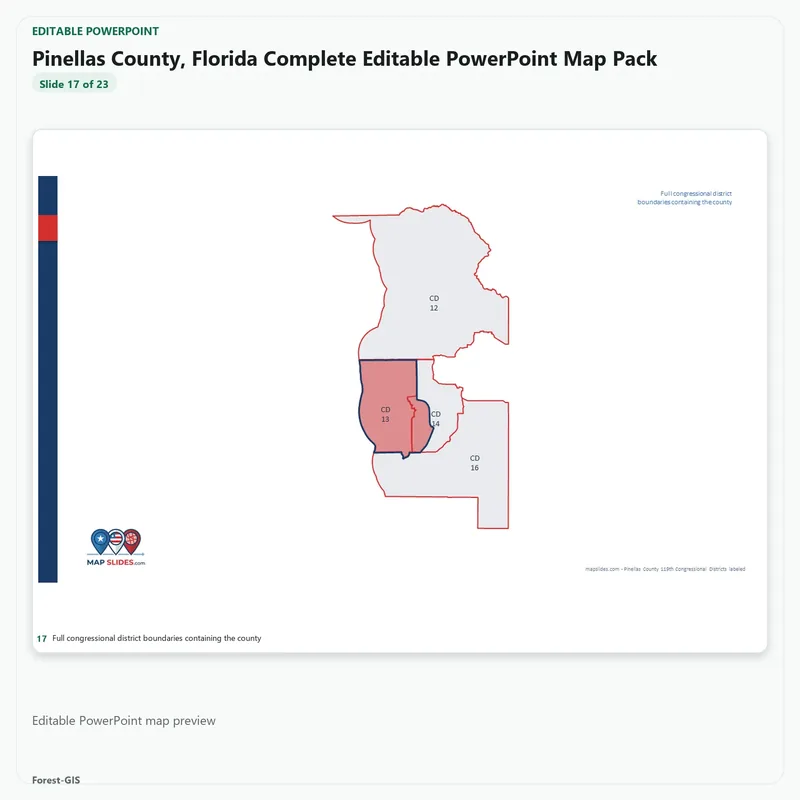 Pinellas County, Florida Editable Map Pack - Image 5