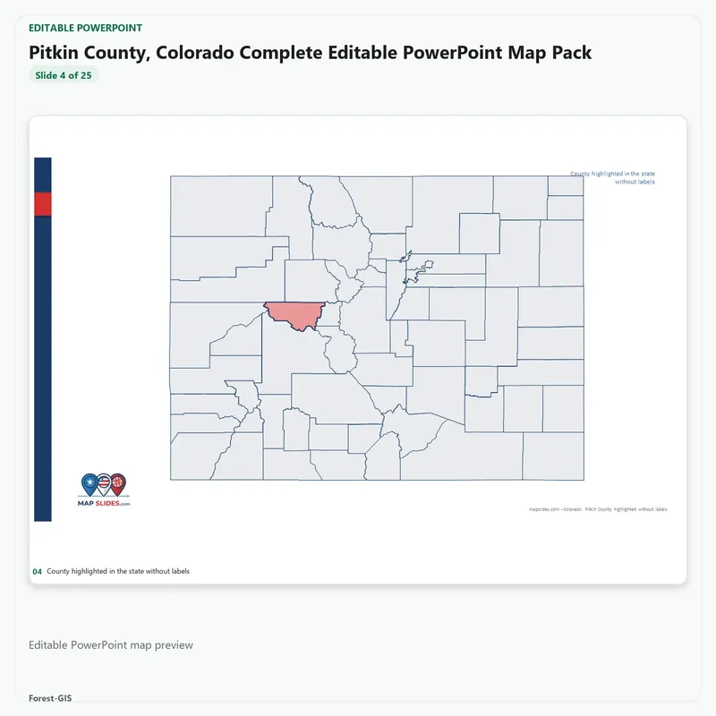 Pitkin County, Colorado Editable Map Pack - Image 4