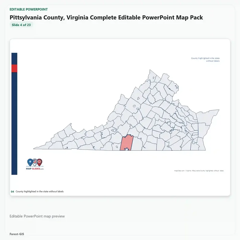 Pittsylvania County, Virginia Editable Map Pack - Image 4