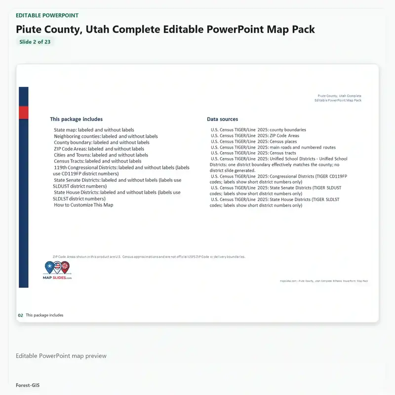 Piute County, Utah Editable Map Pack - Image 3