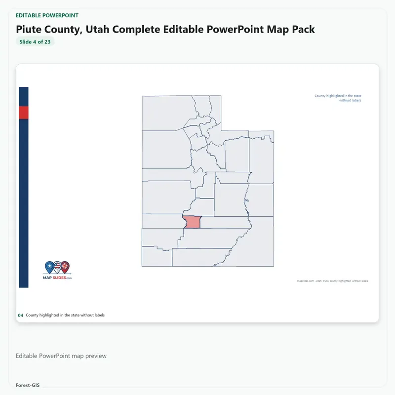 Piute County, Utah Editable Map Pack - Image 4