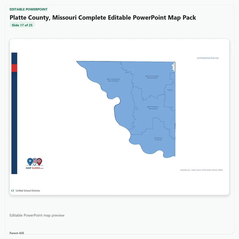 Platte County, Missouri Editable Map Pack - Image 5