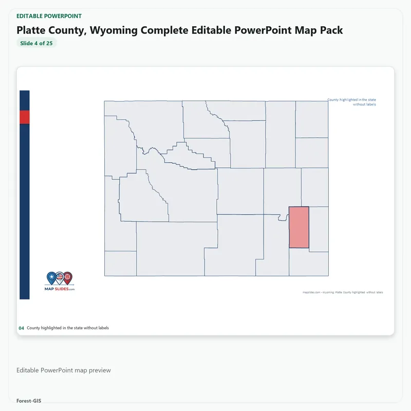 Platte County, Wyoming Editable Map Pack - Image 4