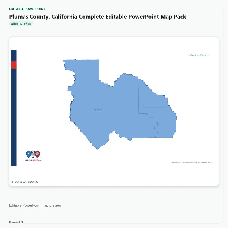 Plumas County, California Editable Map Pack - Image 5