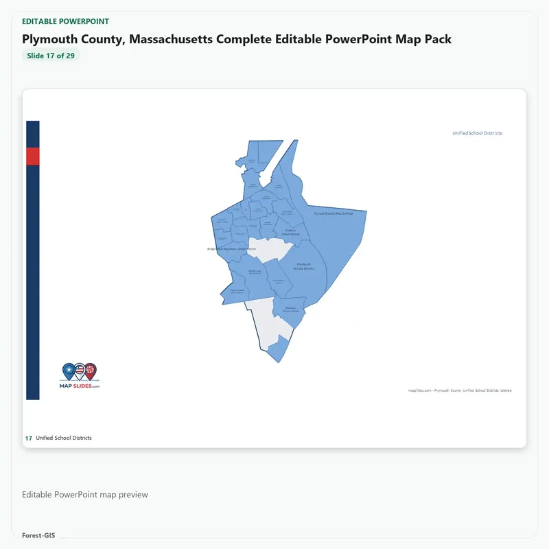 Plymouth County, Massachusetts Editable Map Pack - Image 5