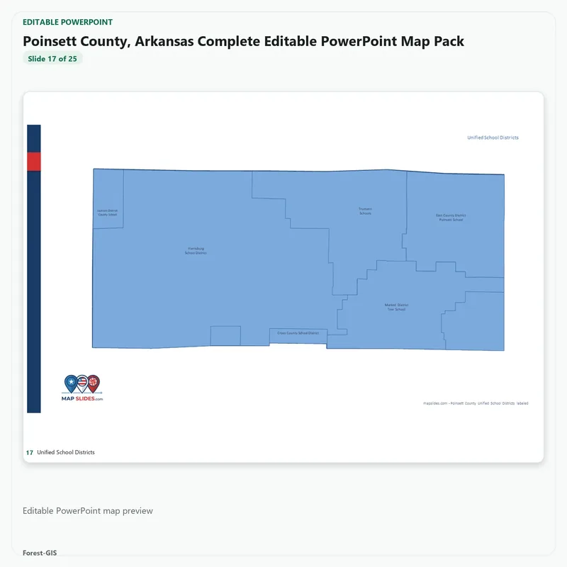 Poinsett County, Arkansas Editable Map Pack - Image 5