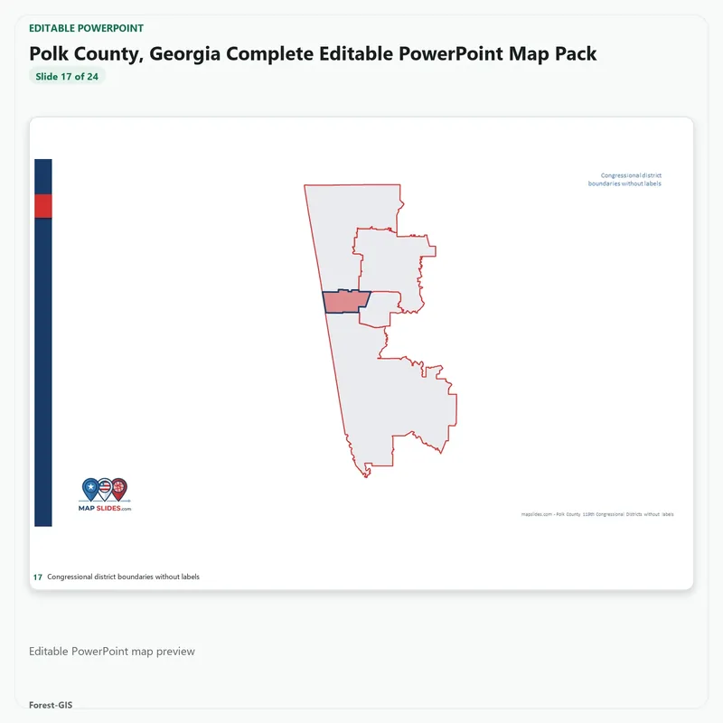 Polk County, Georgia Editable Map Pack - Image 5