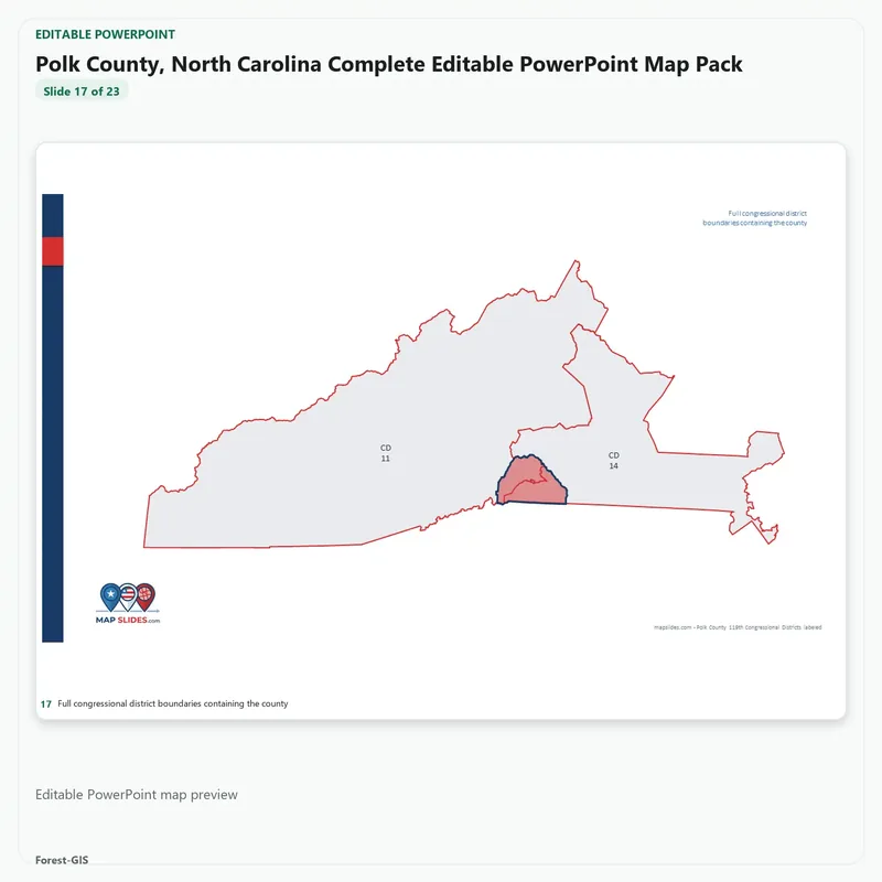 Polk County, North Carolina Editable Map Pack - Image 5