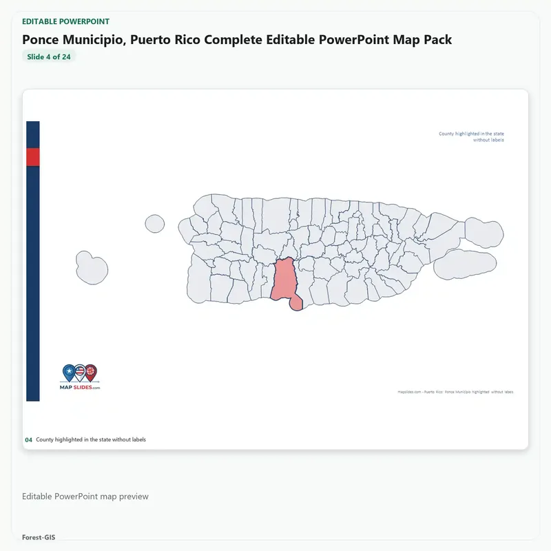 Ponce Municipio, Puerto Rico Editable Map Pack - Image 4
