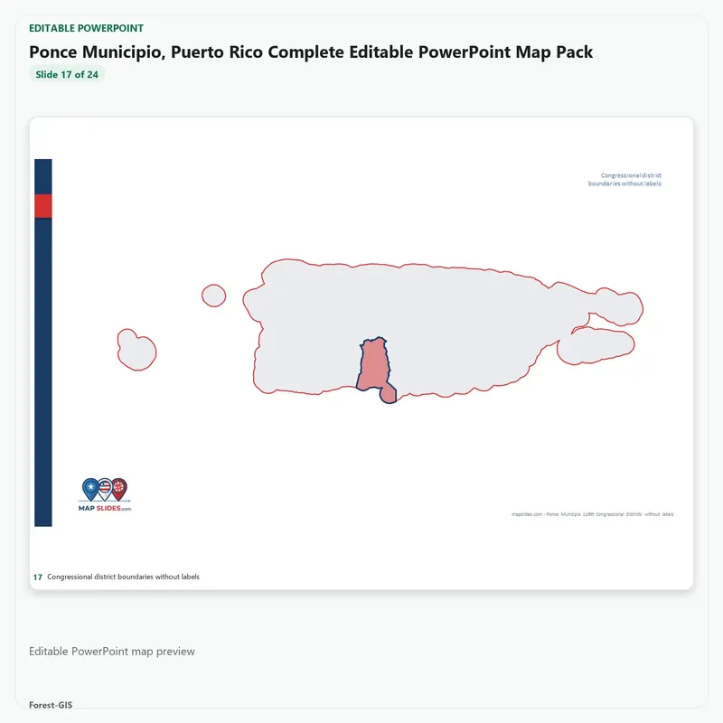 Ponce Municipio, Puerto Rico Editable Map Pack - Image 5