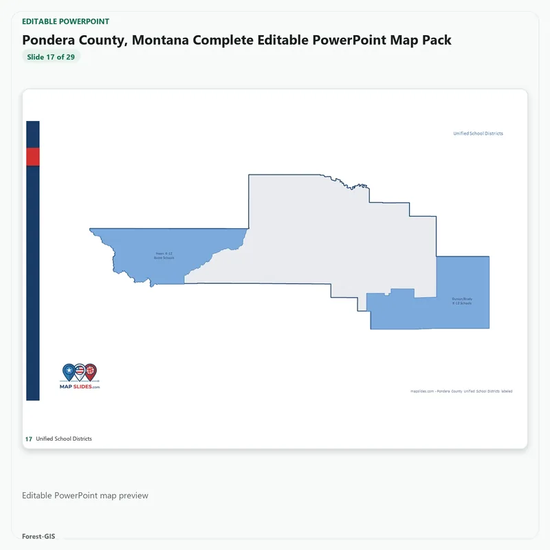 Pondera County, Montana Editable Map Pack - Image 5