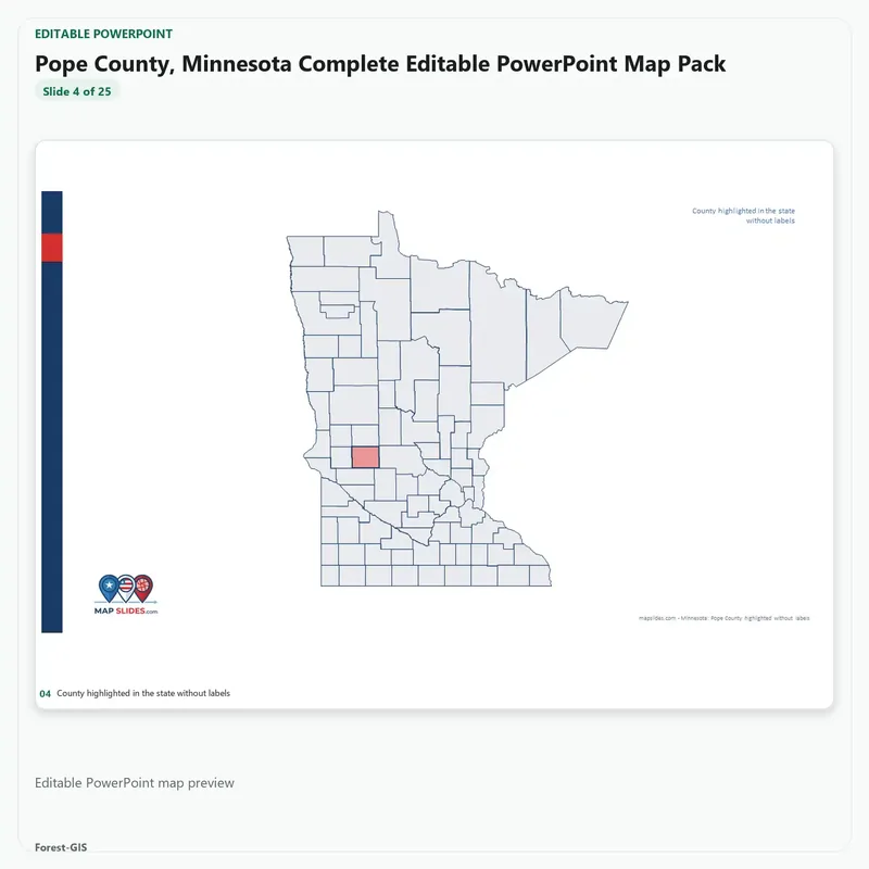Pope County, Minnesota Editable Map Pack - Image 4