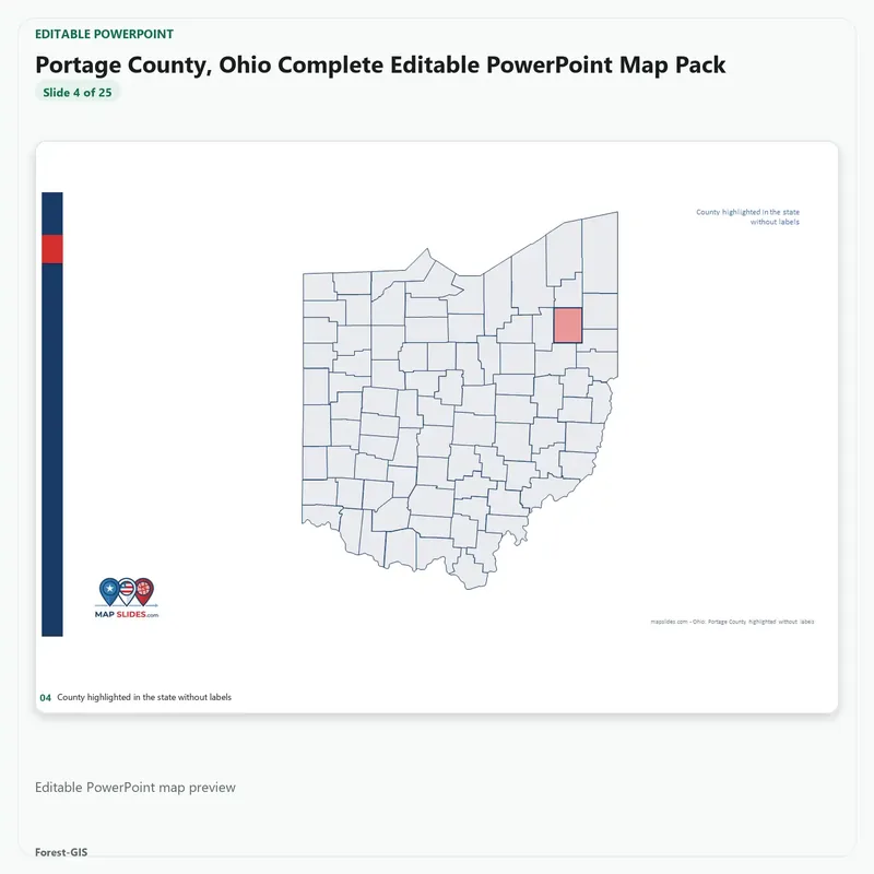 Portage County, Ohio Editable Map Pack - Image 4