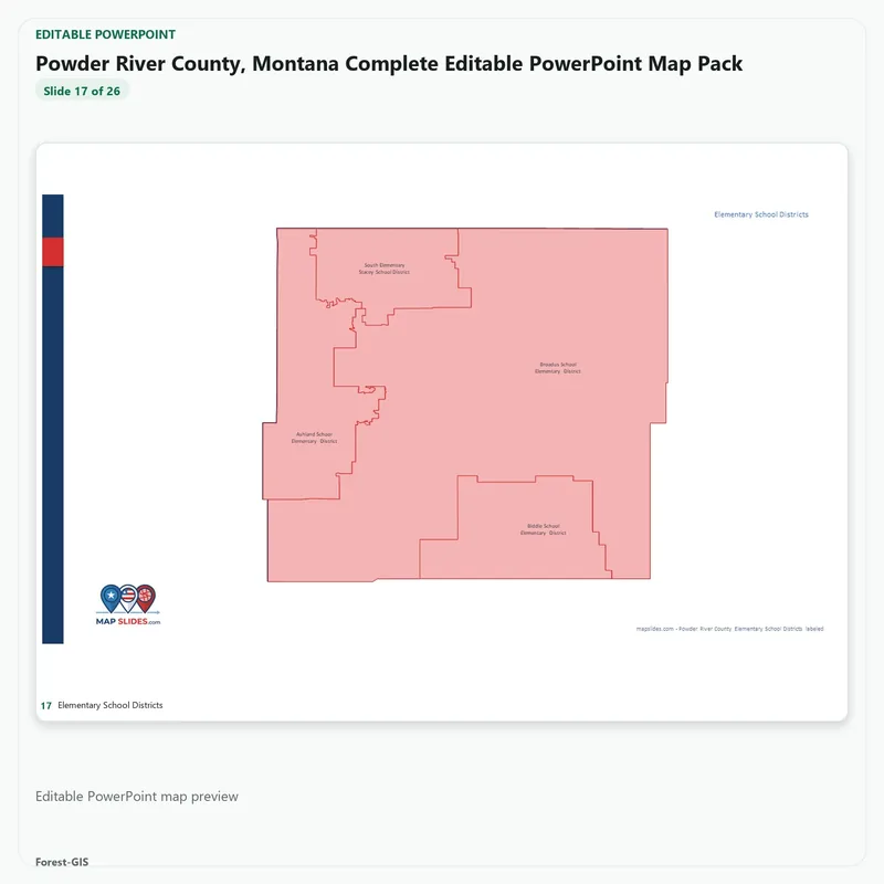 Powder River County, Montana Editable Map Pack - Image 5
