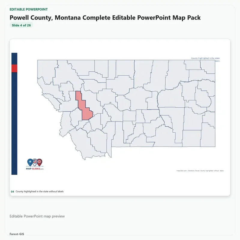 Powell County, Montana Editable Map Pack - Image 4