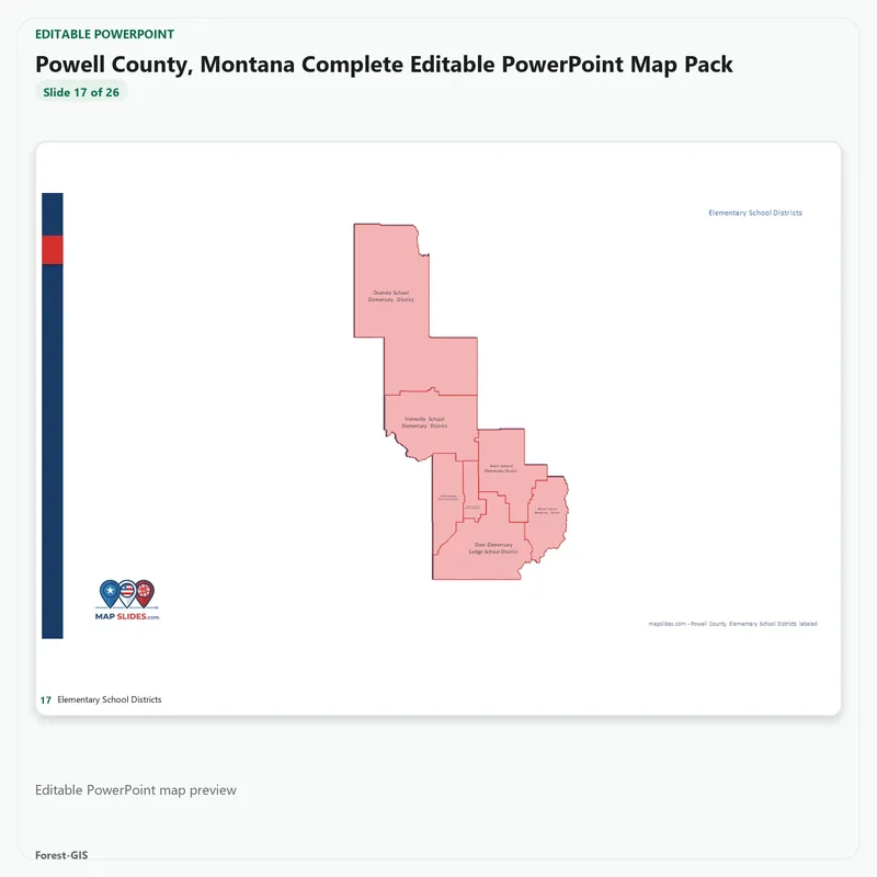 Powell County, Montana Editable Map Pack - Image 5