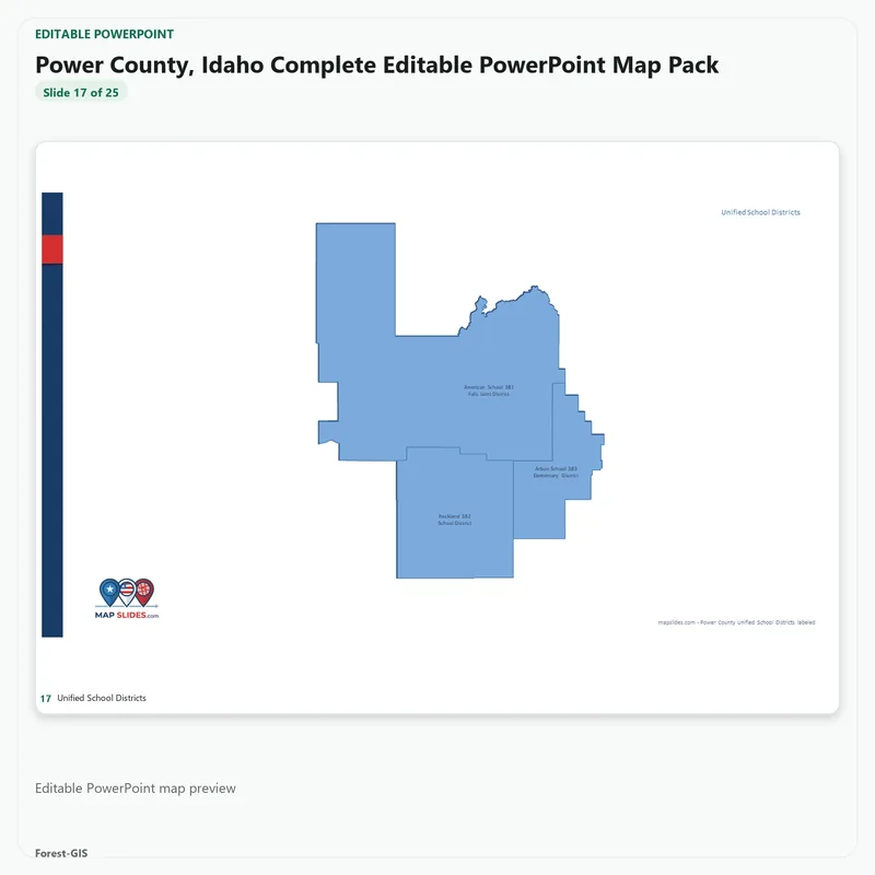 Power County, Idaho Editable Map Pack - Image 5