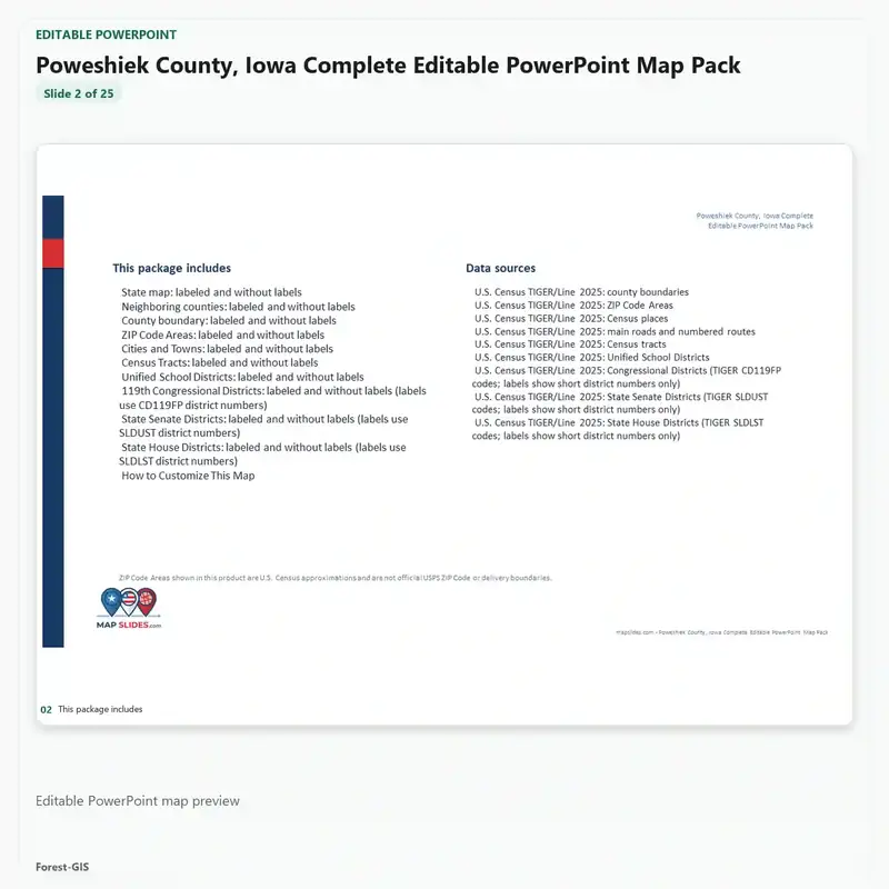 Poweshiek County, Iowa Editable Map Pack - Image 3