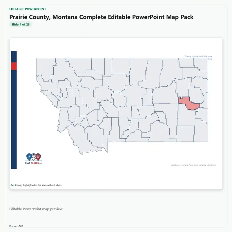 Prairie County, Montana Editable Map Pack - Image 4