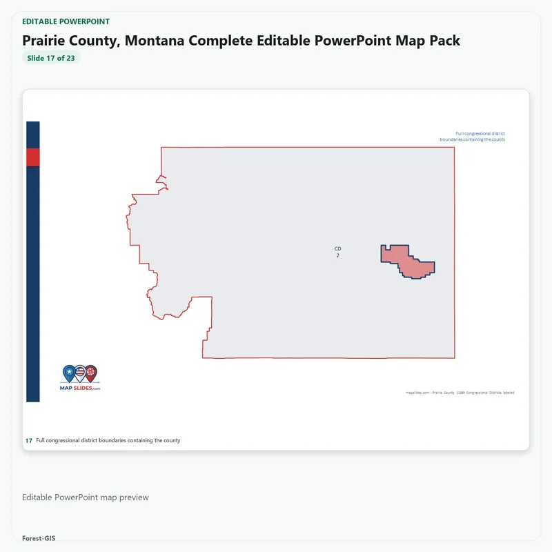 Prairie County, Montana Editable Map Pack - Image 5