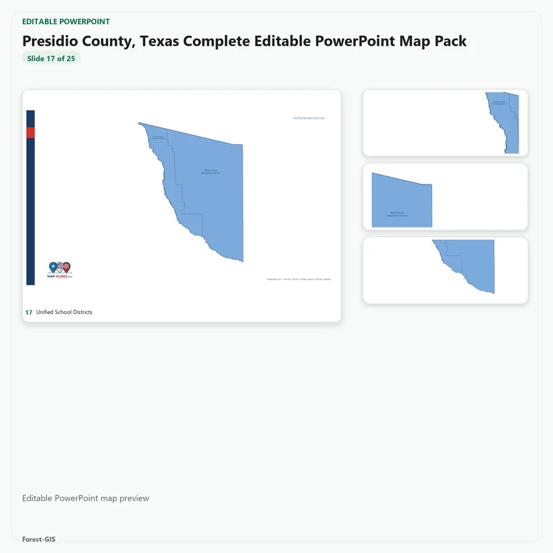 Presidio County, Texas Editable Map Pack - Image 5