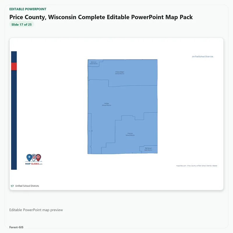 Price County, Wisconsin Editable Map Pack - Image 5