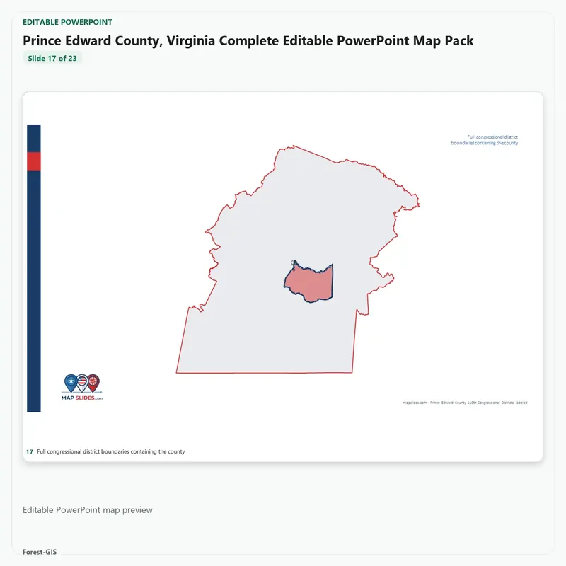 Prince Edward County, Virginia Editable Map Pack - Image 5
