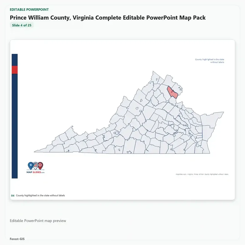 Prince William County, Virginia Editable Map Pack - Image 4