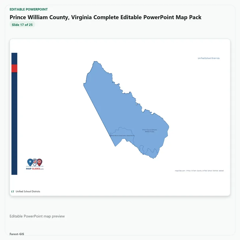 Prince William County, Virginia Editable Map Pack - Image 5
