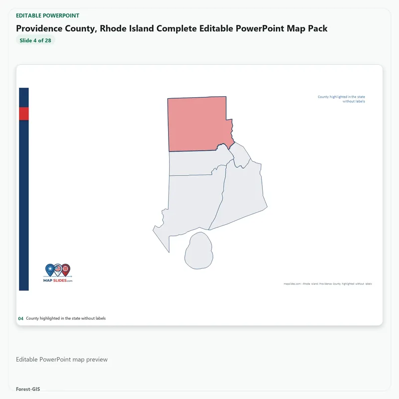 Providence County, Rhode Island Editable Map Pack - Image 4