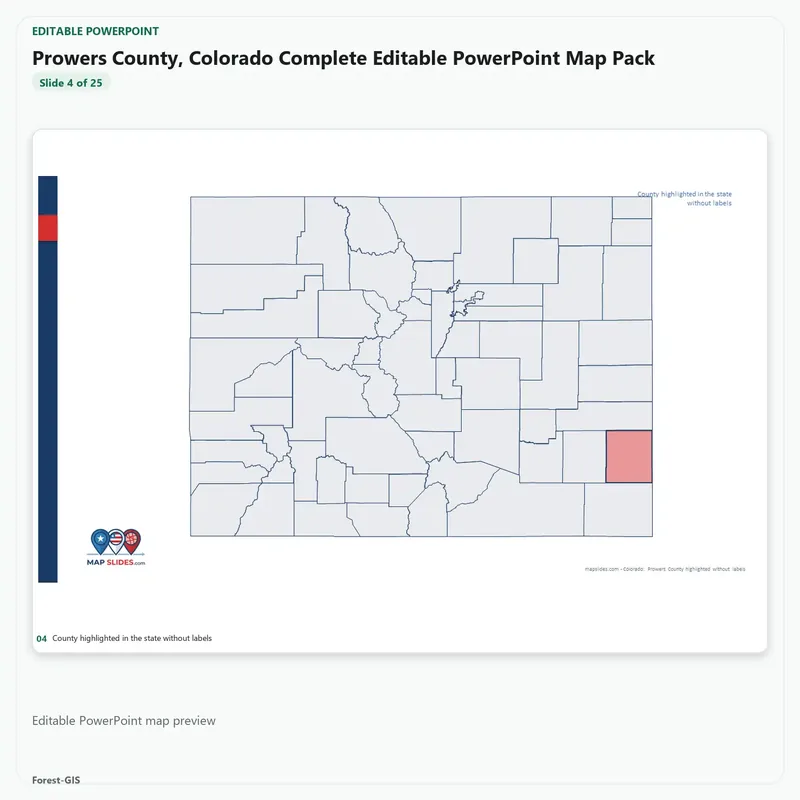 Prowers County, Colorado Editable Map Pack - Image 4