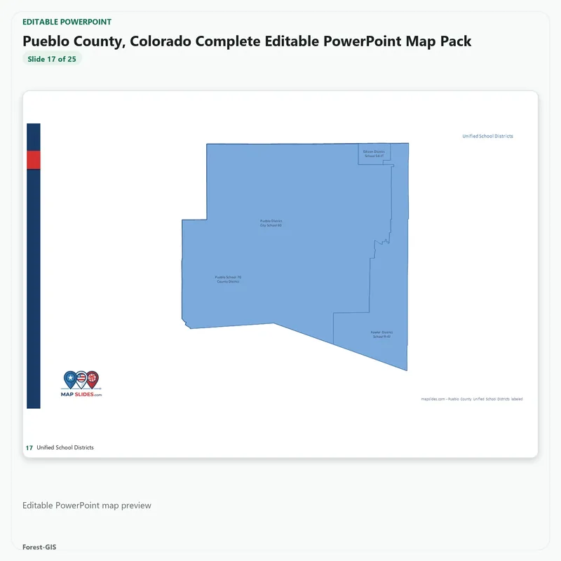 Pueblo County, Colorado Editable Map Pack - Image 5