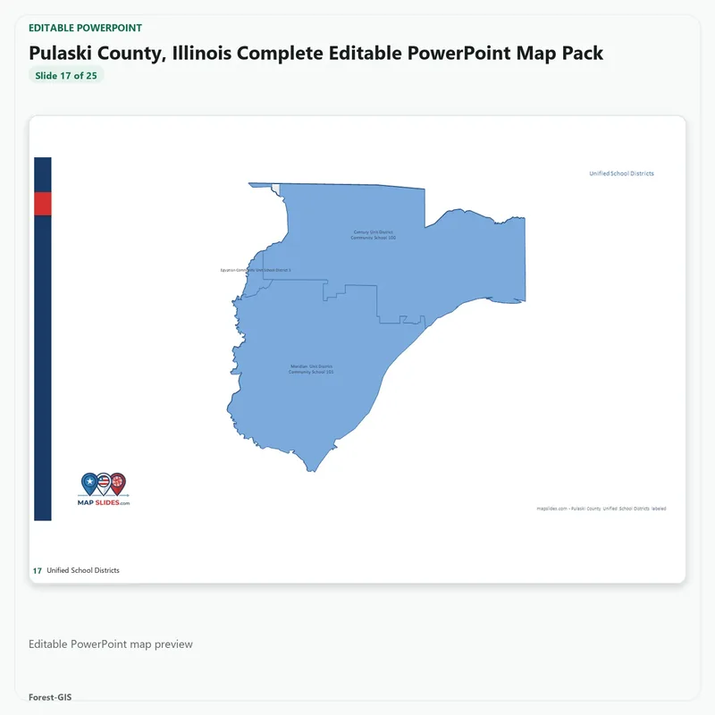 Pulaski County, Illinois Editable Map Pack - Image 5