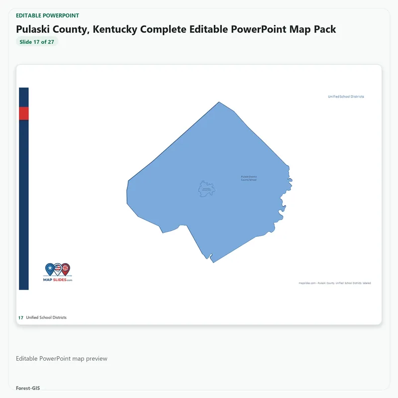 Pulaski County, Kentucky Editable Map Pack - Image 5