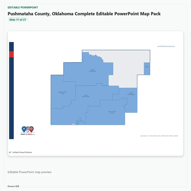Pushmataha County, Oklahoma Editable Map Pack - Image 5
