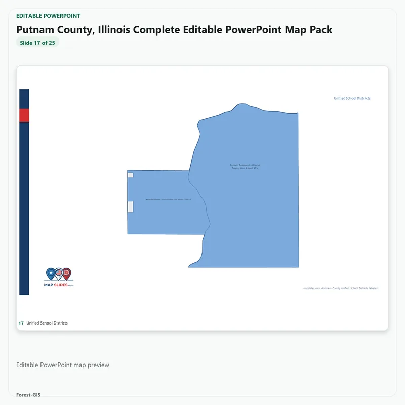 Putnam County, Illinois Editable Map Pack - Image 5