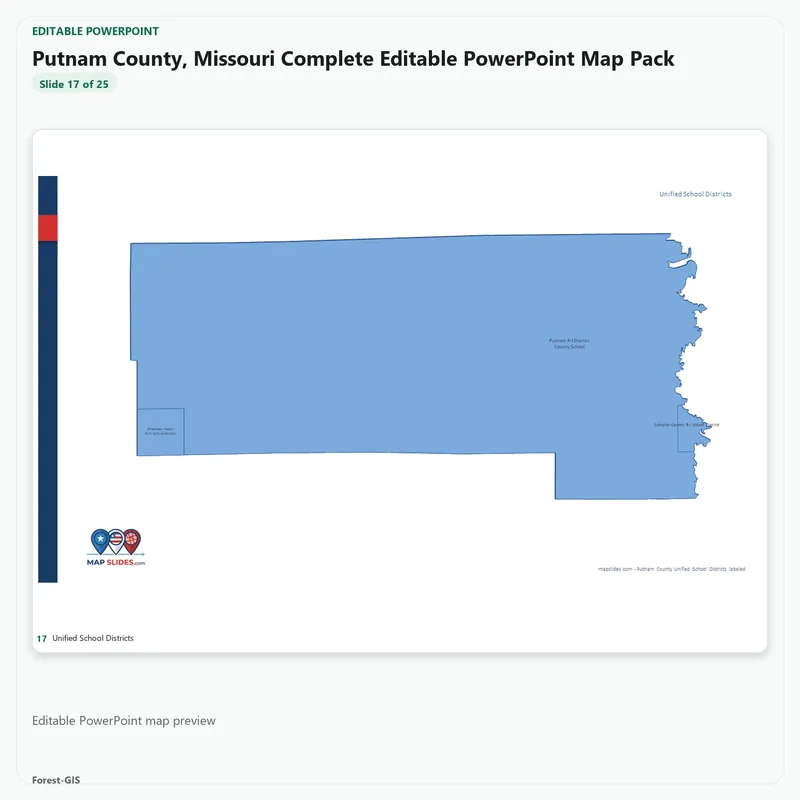 Putnam County, Missouri Editable Map Pack - Image 5