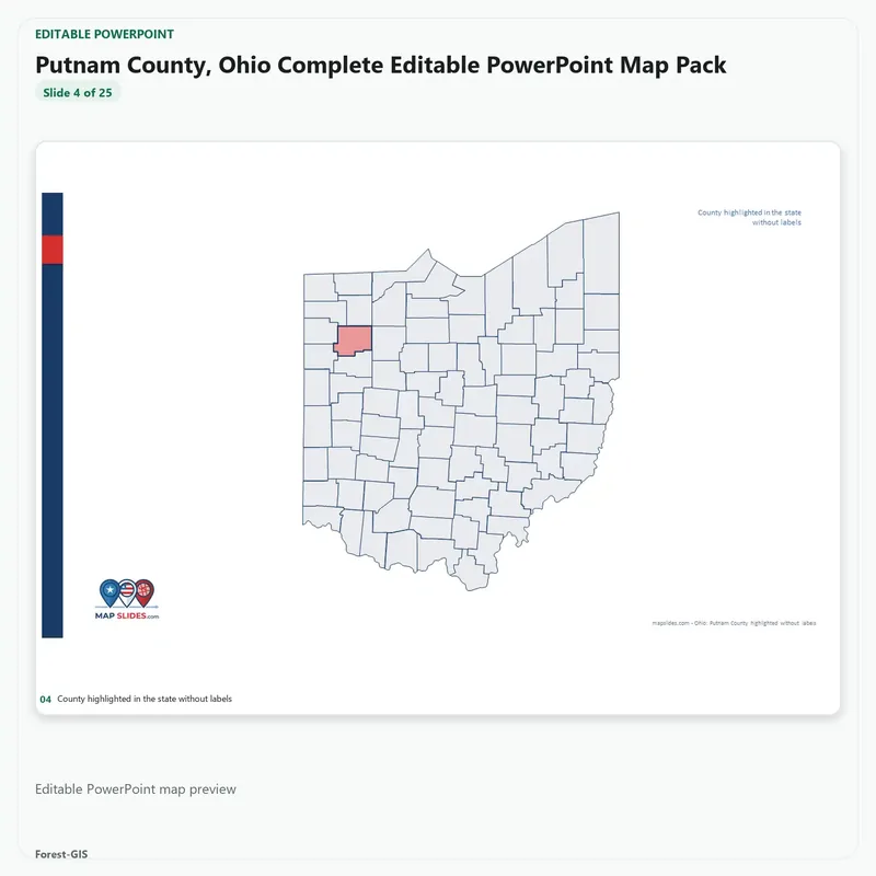 Putnam County, Ohio Editable Map Pack - Image 4