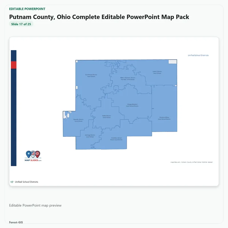 Putnam County, Ohio Editable Map Pack - Image 5
