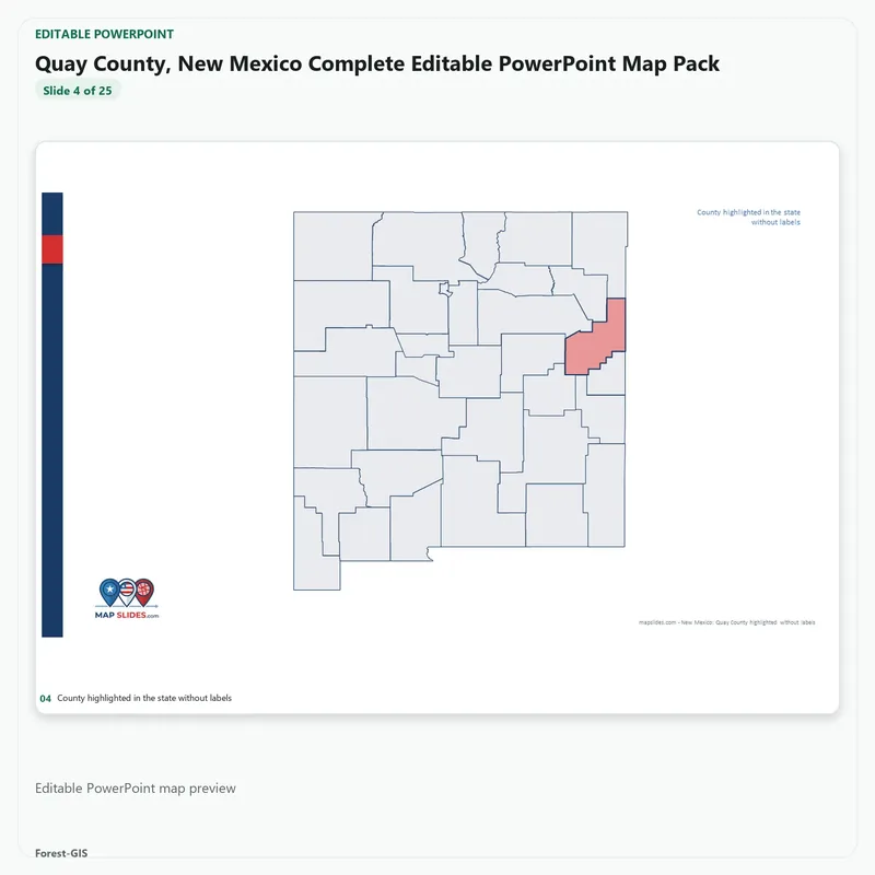 Quay County, New Mexico Editable Map Pack - Image 4