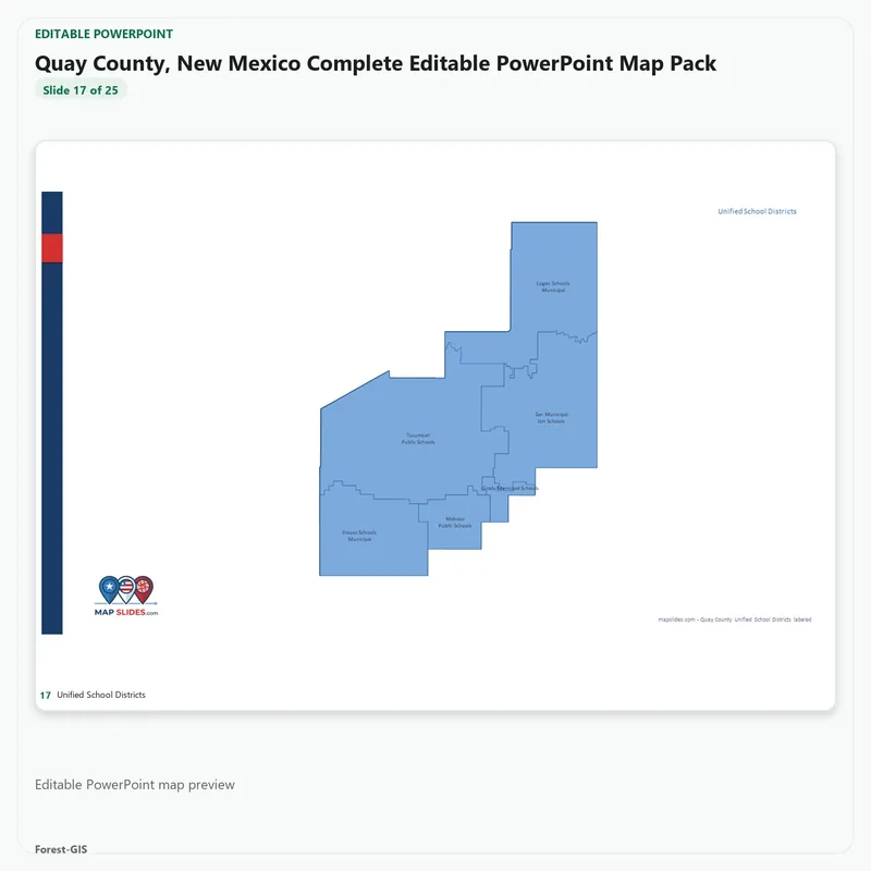 Quay County, New Mexico Editable Map Pack - Image 5