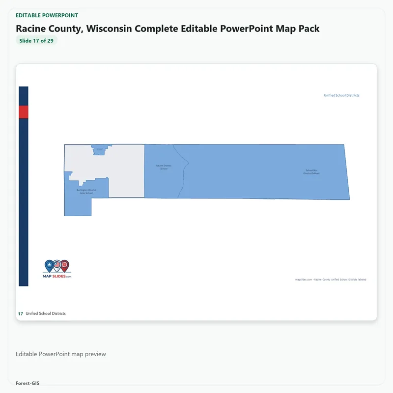 Racine County, Wisconsin Editable Map Pack - Image 5