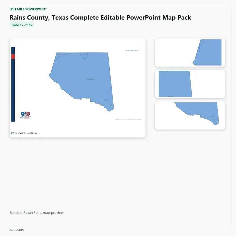 Rains County, Texas Editable Map Pack - Image 5