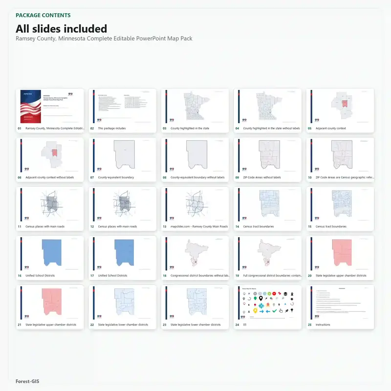 Ramsey County, Minnesota Editable Map Pack - Image 2