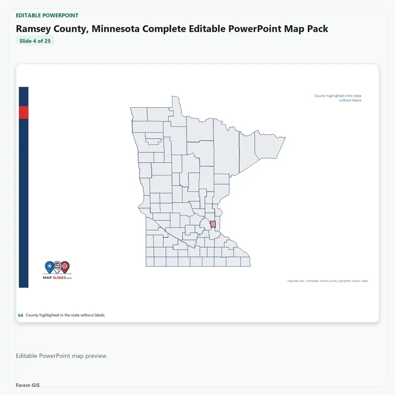 Ramsey County, Minnesota Editable Map Pack - Image 4