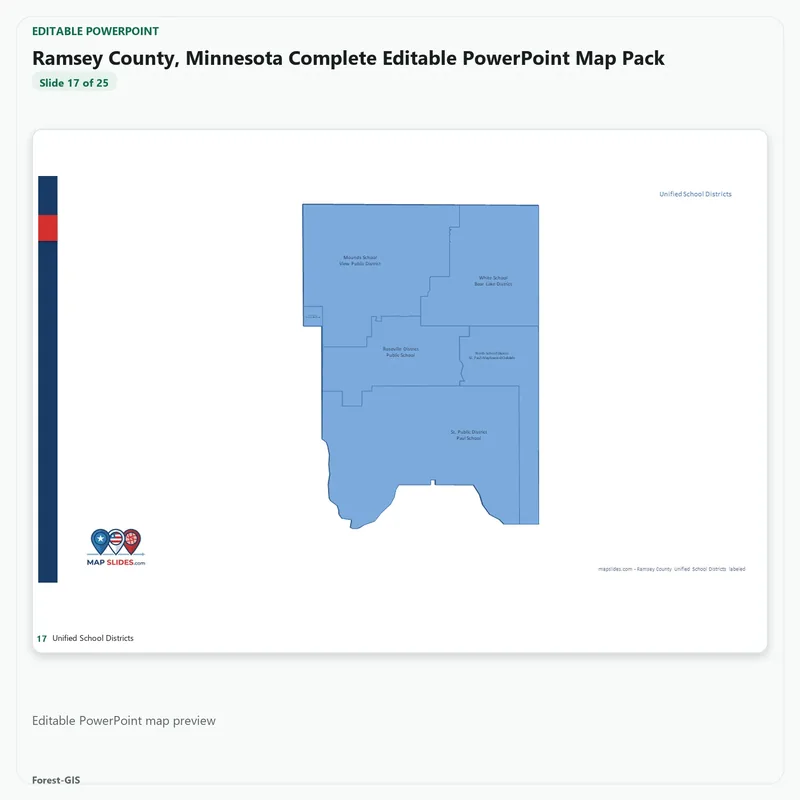 Ramsey County, Minnesota Editable Map Pack - Image 5